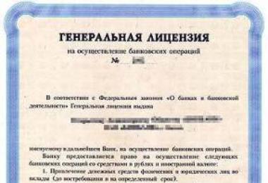 Regulación legal de las operaciones bancarias en la Federación de Rusia.