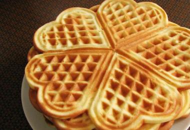 Soft waffles in a waffle iron recipes with photos