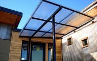 Canopies for a summer residence Canopy along the wall